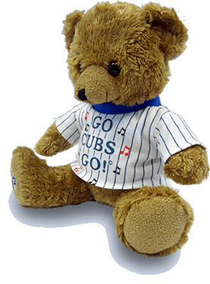Go Cubs Go bear Cuddley plush bear plays clip of GO CUBS GO!